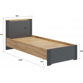 Односпальная кровать Эмилия ЭЛ-27
