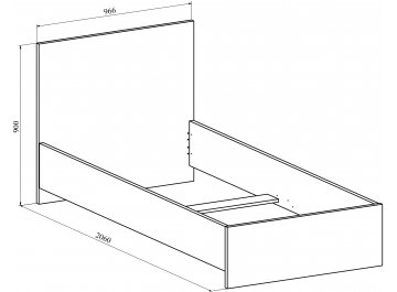Односпальная кровать Виктория ВИ-23