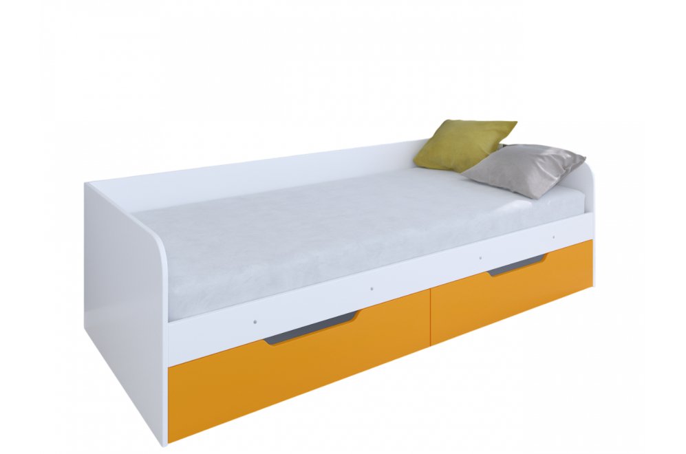 Софа Астра белый / оранжевый