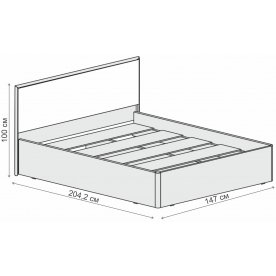 Полутораспальная кровать 031-М1