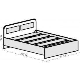 Полутораспальная кровать 017 Кантри