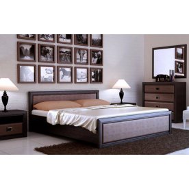 Кровать Коен (каркас) LOZ 140 см x 200 см венге магия / штрокс темный