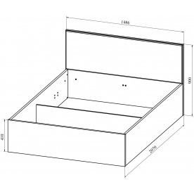 Полутораспальная кровать Анастасия АН-29К