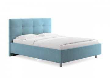 Полутораспальная кровать Caprice голубой рогожка