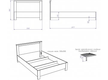 Полутораспальная кровать Денвер