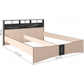 Полутораспальная кровать Эрика с ортопедическим основанием