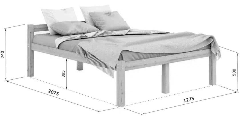 Полутораспальная кровать Гор 120х200