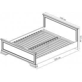 Полутораспальная кровать Кентаки LOZ 140x200