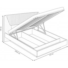 Полутораспальная кровать Криона 11