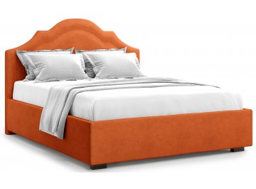Полутораспальная кровать Madzore 140 оранжевый велюр (velutto 27)