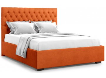 Полутораспальная кровать Nemi 140 оранжевый велюр (velutto 27)