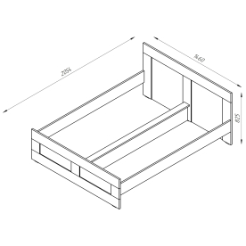 Полутораспальная кровать Сириус