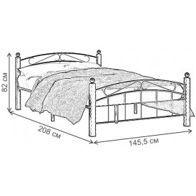 Полутораспальная кровать Стиц-15