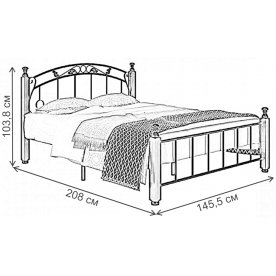 Полутораспальная кровать Стиц-5