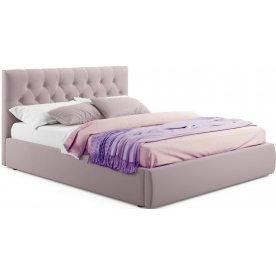 Полутораспальная кровать Verona 140х200 лиловый велюр