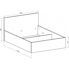 Полутораспальная кровать Виктория ВИ-41