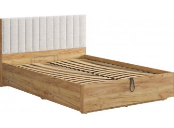 Полутораспальная кровать Юлия 140 х 200 см дуб крафт золотой / белый