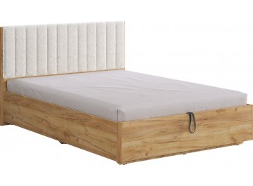 Полутораспальная кровать Юлия 140 х 200 см дуб крафт золотой / белый