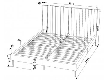 Полутораспальная кровать Звезда
