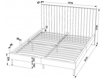 Полутораспальная кровать Звезда