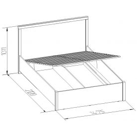 Полутораспальная кровать Баухаус 3.2