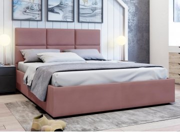 Полутораспальная кровать Афродита-5 кораловый велюр lecco coral