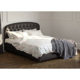 Двуспальная кровать Бьянка 1207 160х200 см с основанием коричневый с матрасом