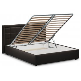 Двуспальная кровать Ноэми 1202 160х200 см с ПМ коричневый с матрасом