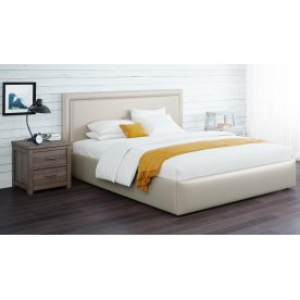 Двуспальная кровать Паола 1201 160х200 см с ПМ бежевый с матрасом