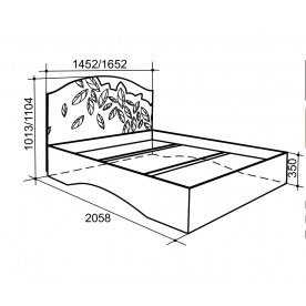 Кровать Оливия 1.4 "Стандарт" 140 см x 200 см с матрасом