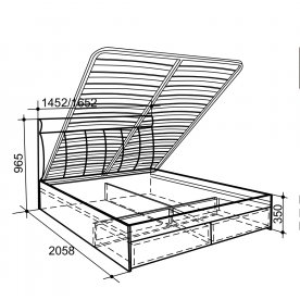 Кровать с ПМ Мио 1.6 "Премиум" 160x200 с матрасом