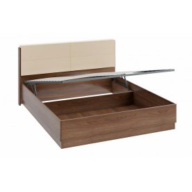 Кровать Вирджиния ТД 233.01.12 с ПМ орех вирджиния / бежевый с матрасом