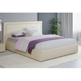 Полутороспальная кровать Паола 1201 140х200 см с основанием белый с матрасом