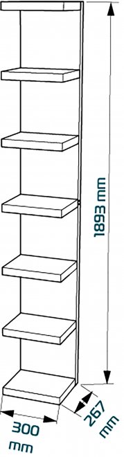 Полка Фора 190Е белая