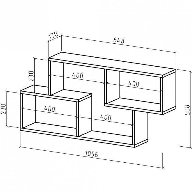 Полка Лайт-12 дуб золотистый