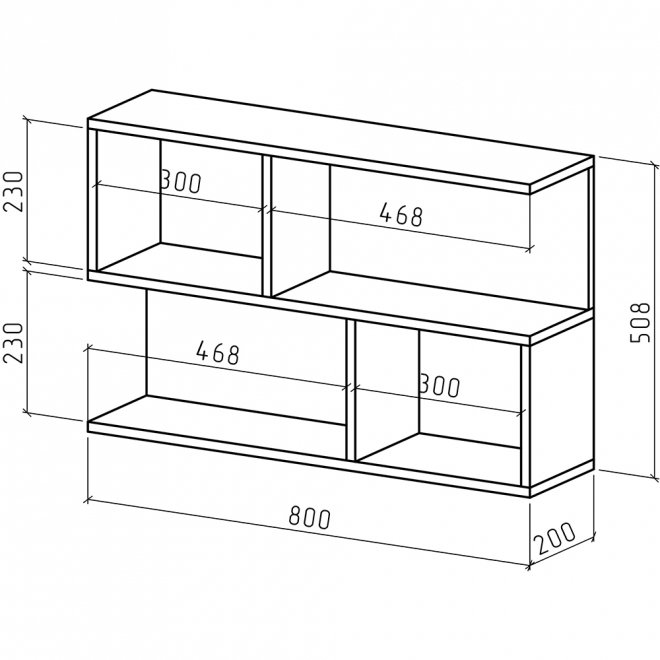 Полка Лайт-15 дуб апрель тёмный