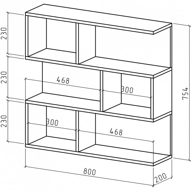 Полка Лайт-16 дуб сонома