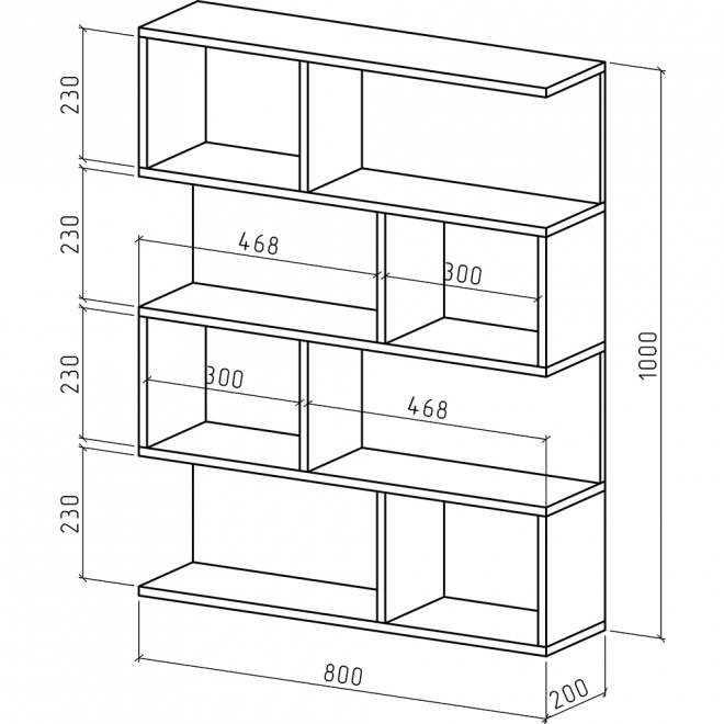Полка Лайт-17 дуб молочный