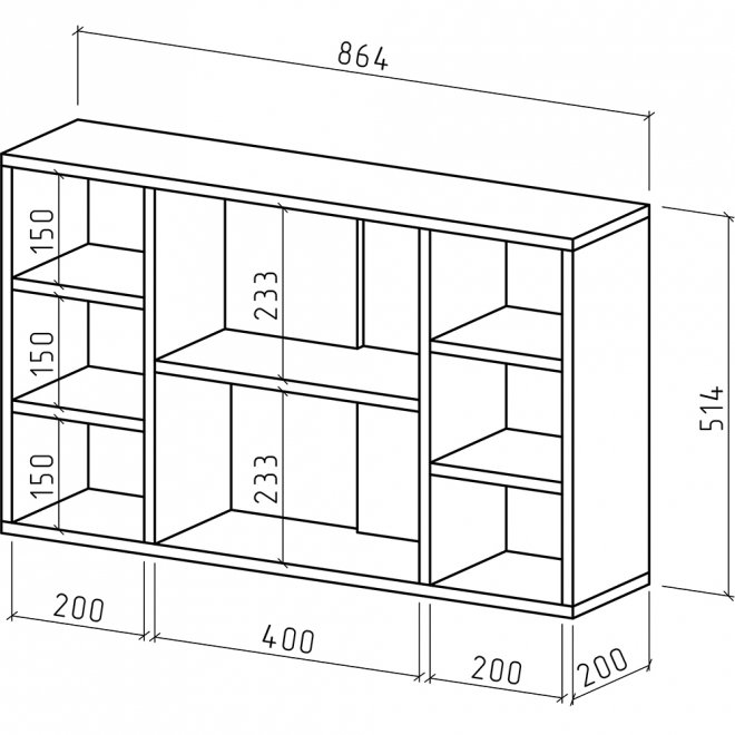 Полка Лайт-20 дуб золотистый