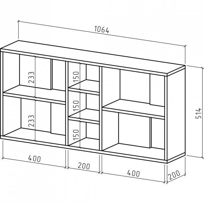 Полка Лайт-21 дуб апрель тёмный