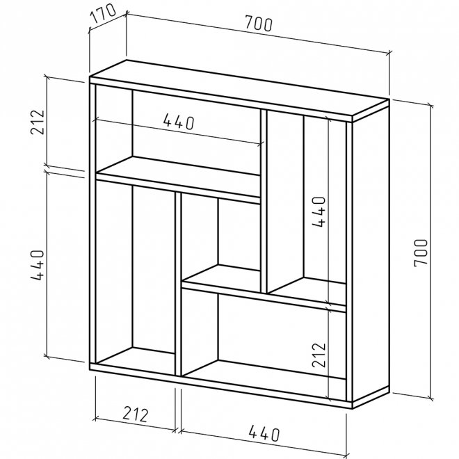 Полка Лайт-30 дуб сонома