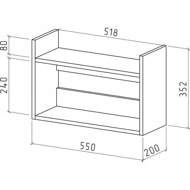 Полка Лайт-40 дуб золотистый