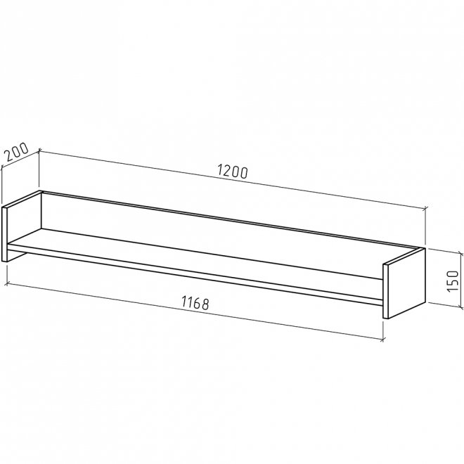 Полка Лайт-49 дуб сонома