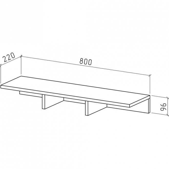 Полка Лайт-51 белый