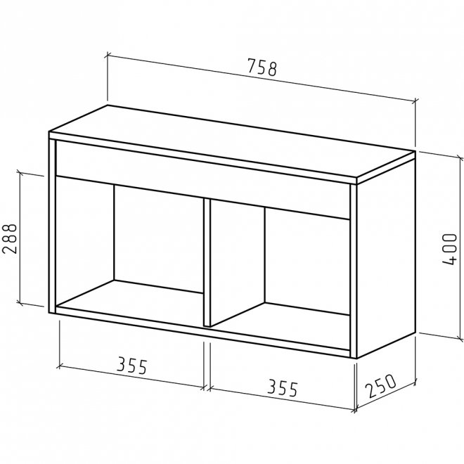 Полка настенная Эстри-1 дуб сонома