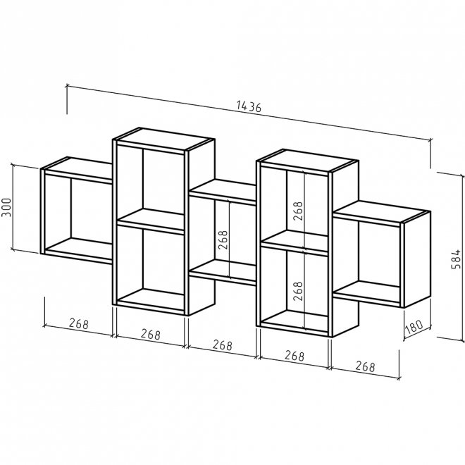 Полка настенная Флэш-13 белый