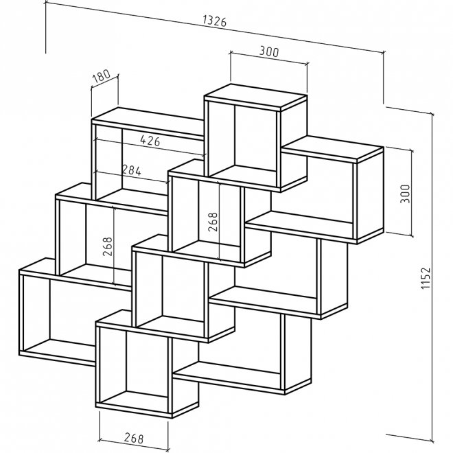 Полка настенная Флэш-17 дуб молочный