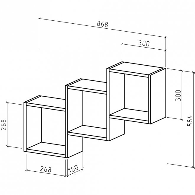 Полка настенная Флэш-2 белый