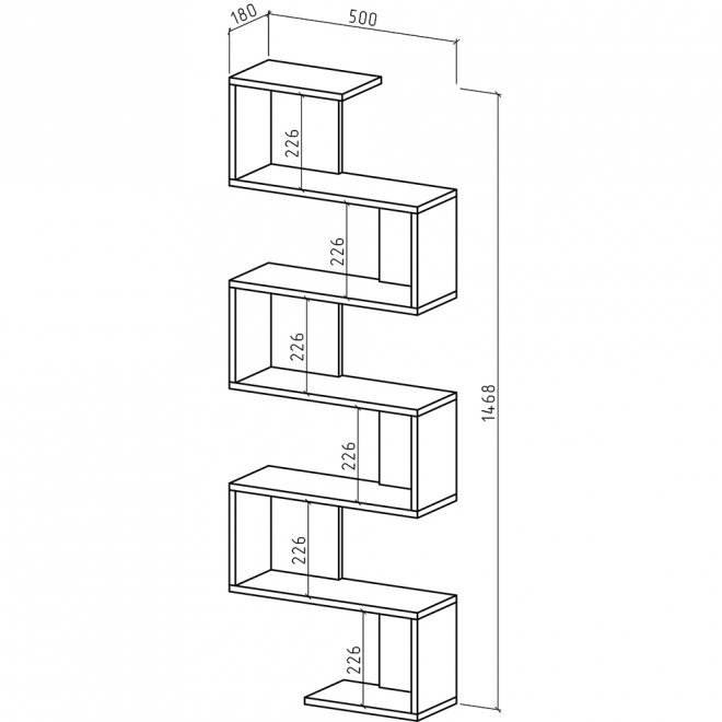 Полка настенная Грейс-3 дуб золотистый