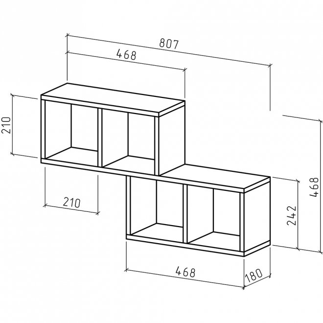 Полка настенная Вайс-1 белый
